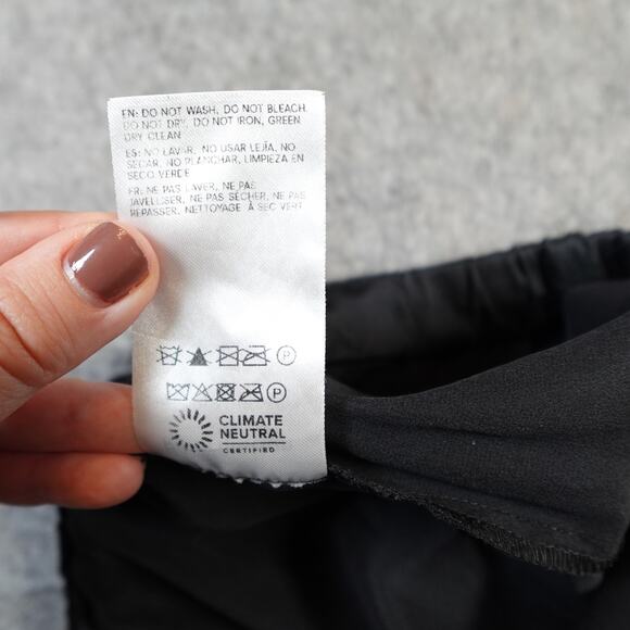 Reformation Pants Womens Small Olina Silk Straight Wide Leg Black Pull On Satin - Picture 8 of 10